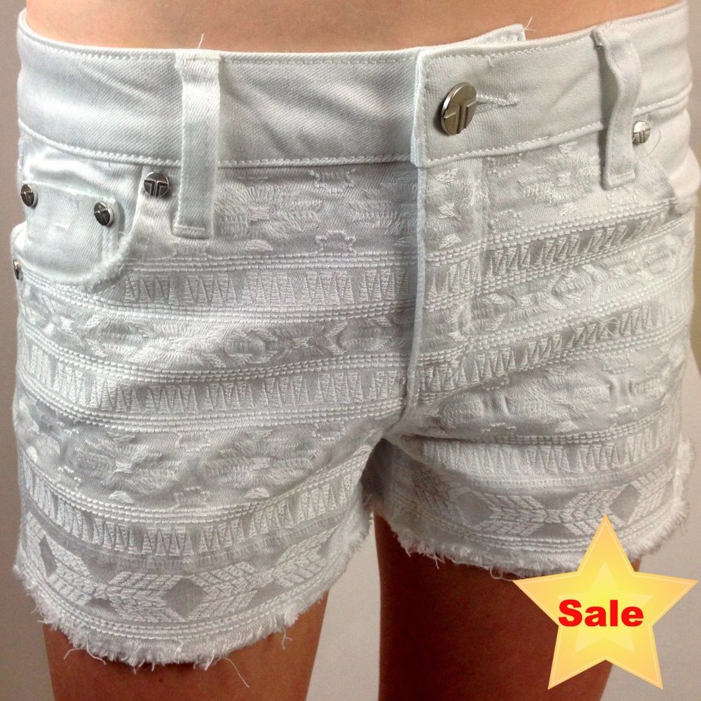 White Cutoffs Shorts